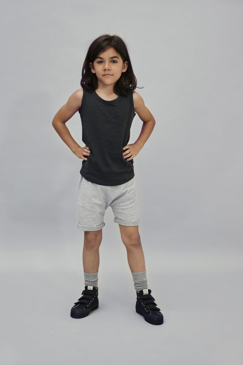 vetements durables enfants gray label short gris
