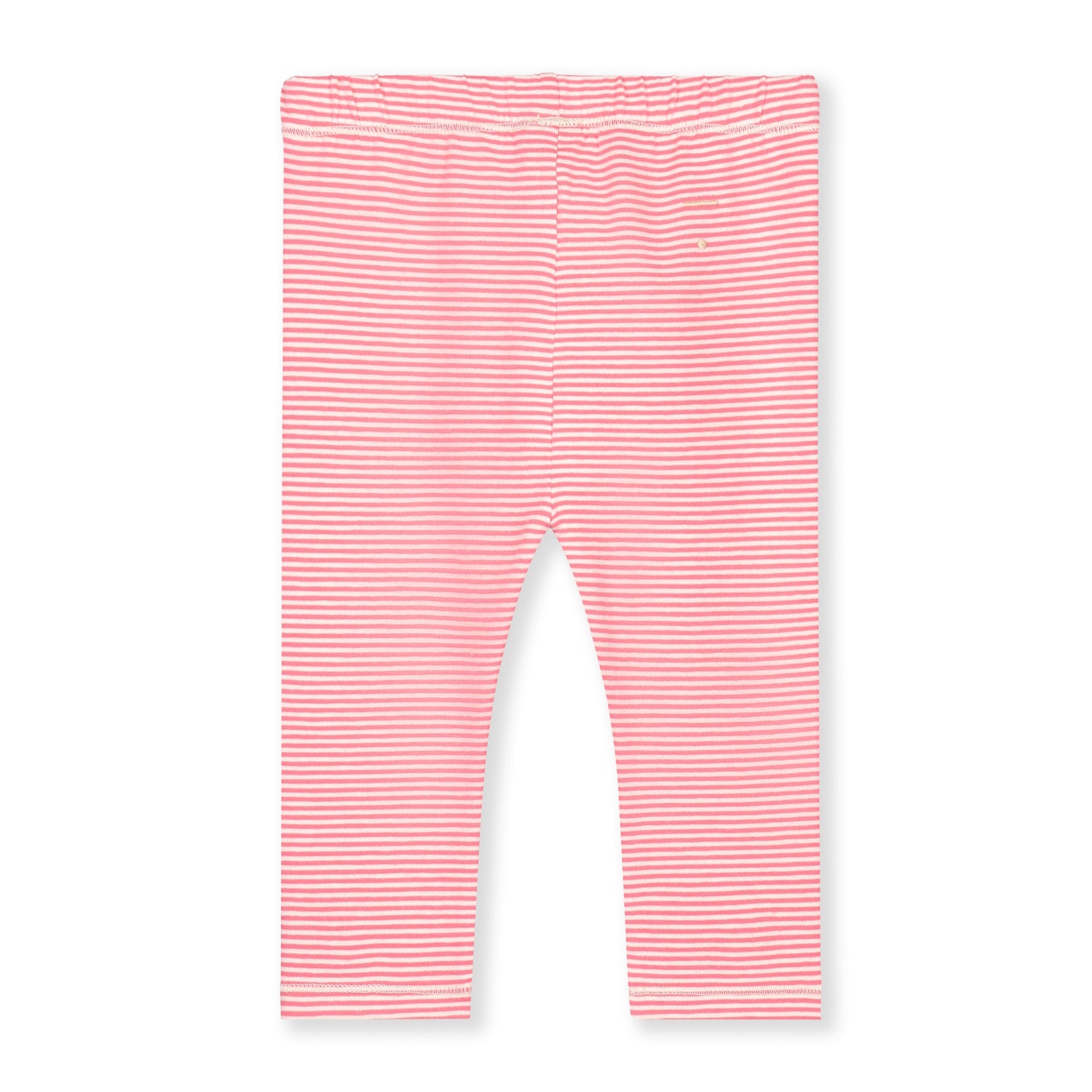 Baby leggings cherry and cream stripes