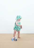 Body Bébé à Rayures Émeraude