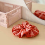 Pink and Red Gingham Scrunchie