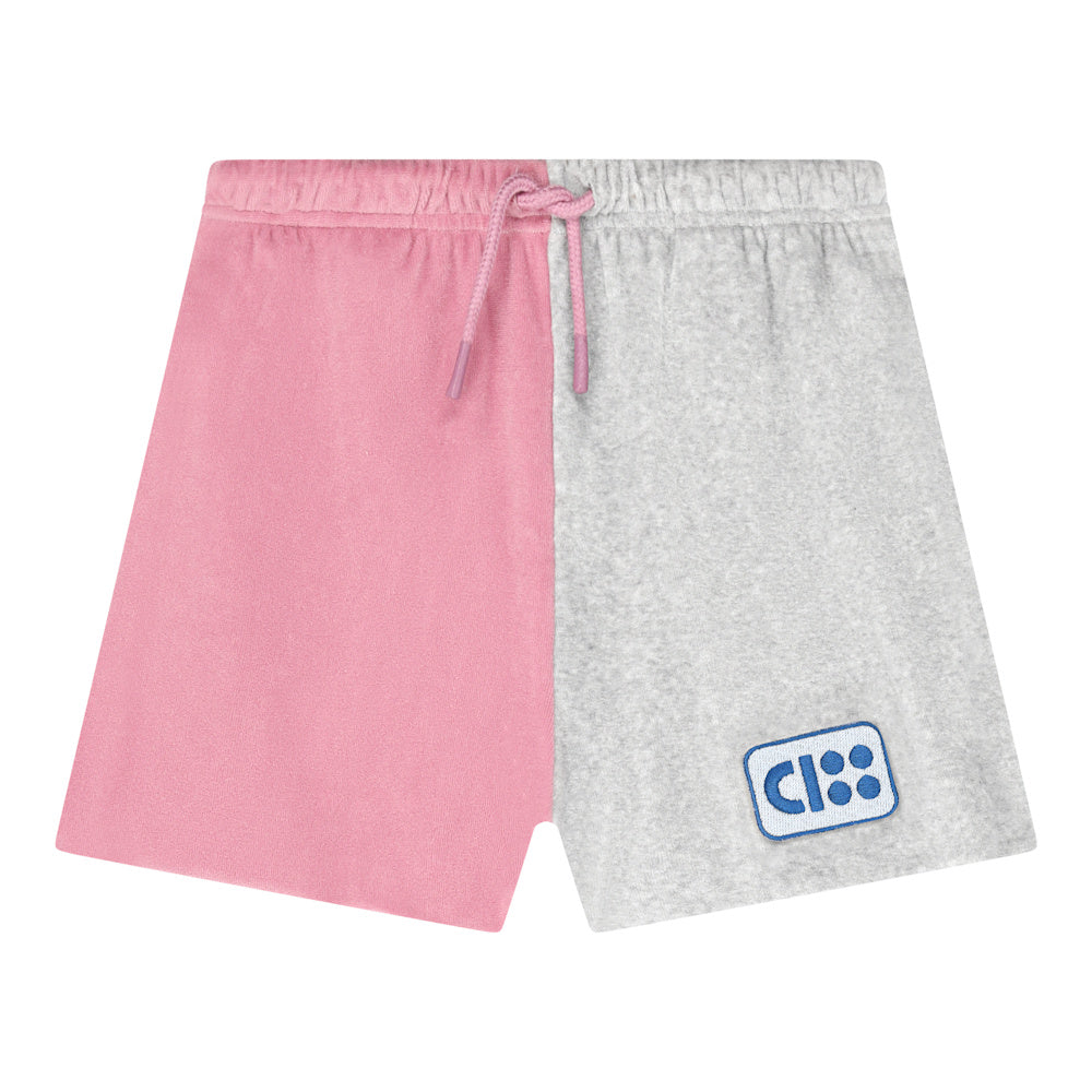 Colour Block Raw Edge Jogger Shorts