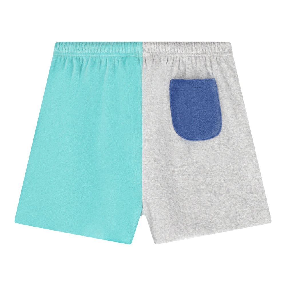 Colour Block Raw Edge Jogger Shorts
