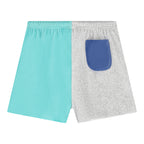 Colour Block Raw Edge Jogger Shorts