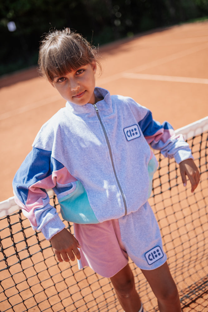 Colour Block Raw Edge Jogger Shorts