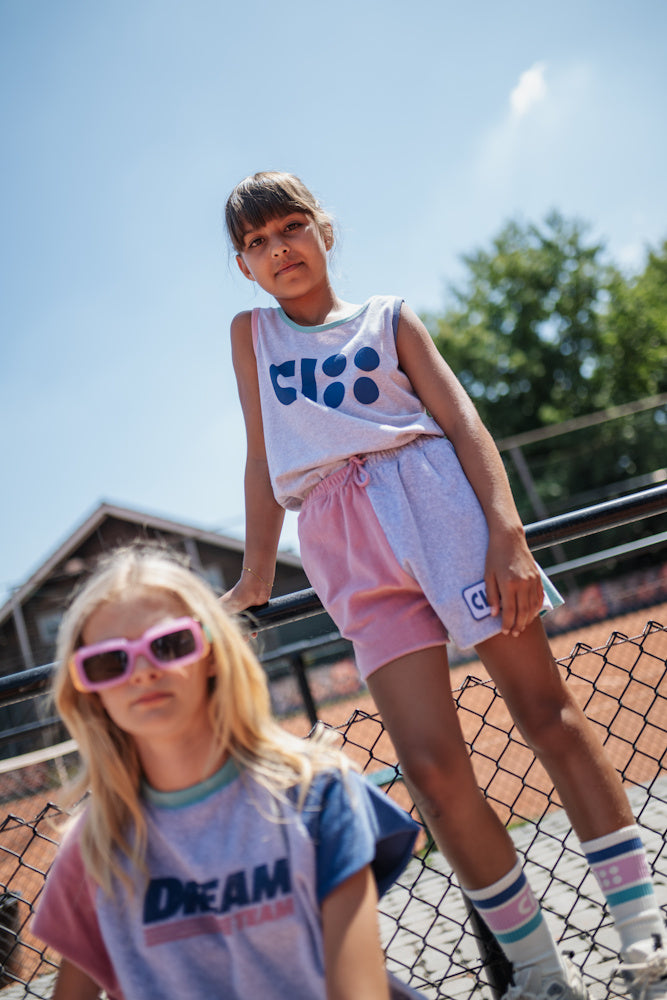 Colour Block Raw Edge Jogger Shorts