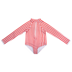 Palombaggia one piece Red/White stripe UPF 50+