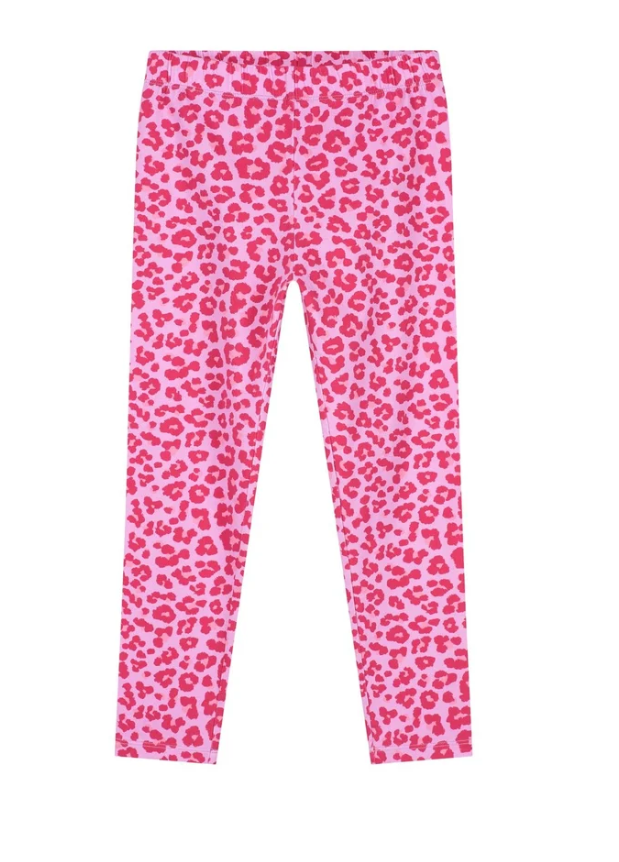 Pantalon Rose Motif Léopard