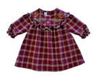 Robe bébé Nina à carreaux Violet