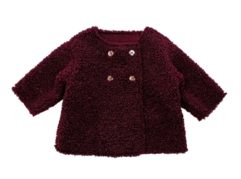 Veste bébé Annuska Aubergine