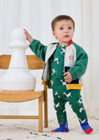 Sweat bébé Zippé  coloré "Tic Tac Toe"