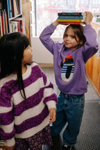 Pull enfant rayé pailleté