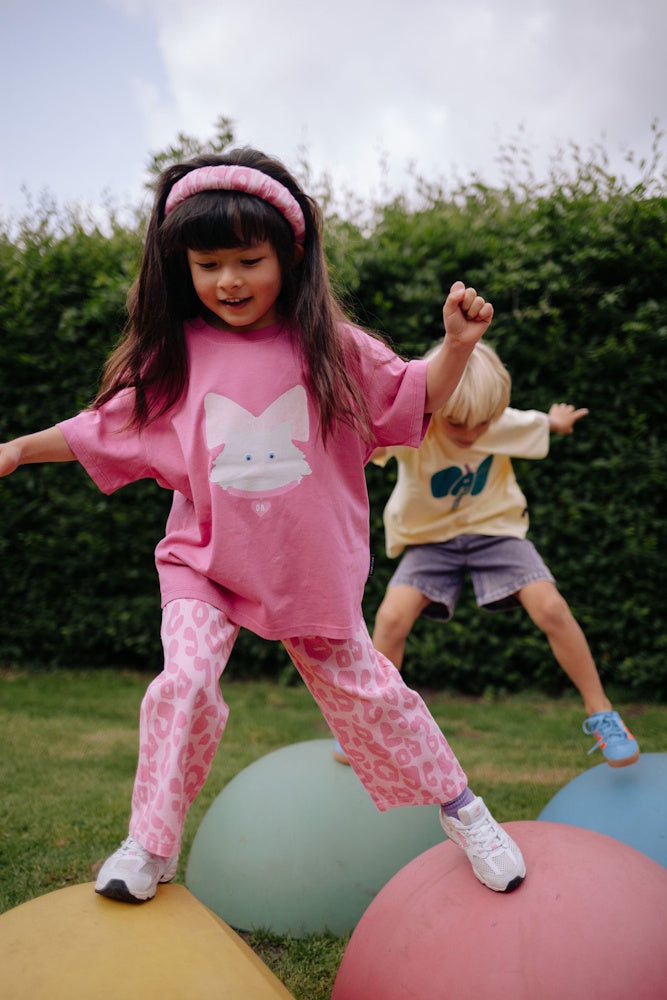 Bubble Pink Leopard Print Jeans