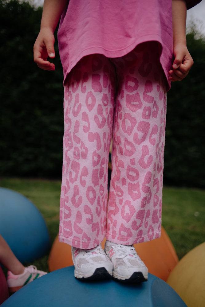 Bubble Pink Leopard Print Jeans