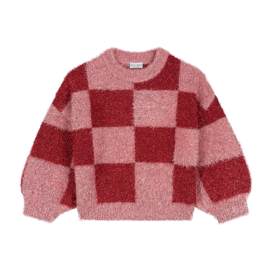 Pink Glitter Stripe Sweater