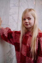 Pink Glitter Stripe Sweater