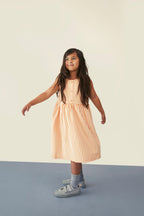 Sleeveless dress in Melon Cream