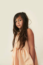 Sleeveless dress in Melon Cream