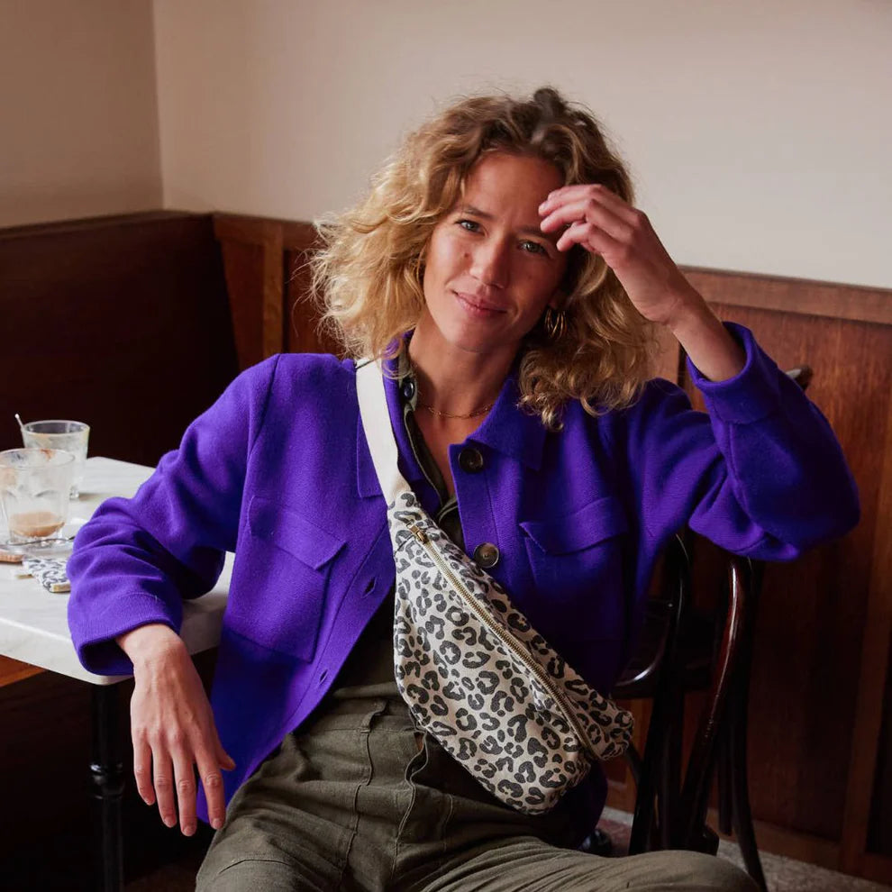 Sac Banane Leopard Greige