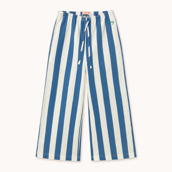Pantalon à Rayures Bleu Marine Clair