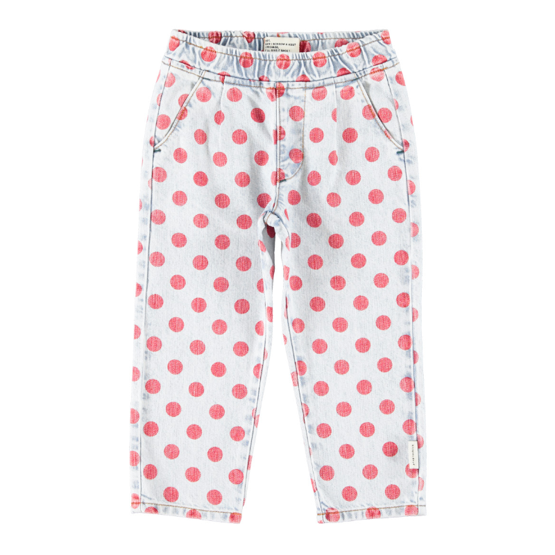 Jeans à Pois Rouges