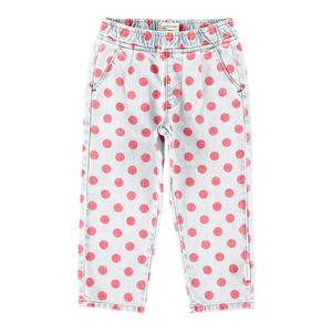Jeans à Pois Rouges