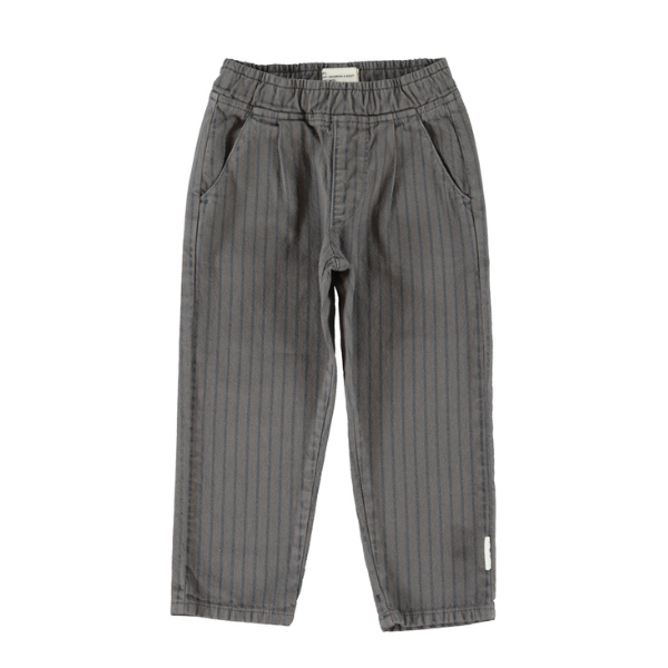 Grey Black Stripe Trousers