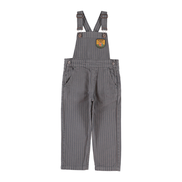 Salopette Gris Rayures Noires Piupiuchick pour enfant