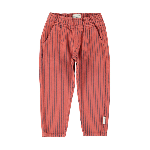 Pantalon Bordeaux Rayures Noires Piupiuchick pour enfant