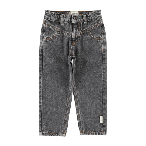 Jeans Mom fit gris