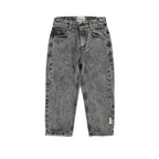 Jean unisexe en denim noir délavé