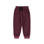 Jogging éponge aubergine léopard