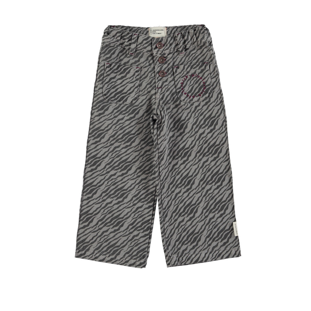 Zebra gray flare pants