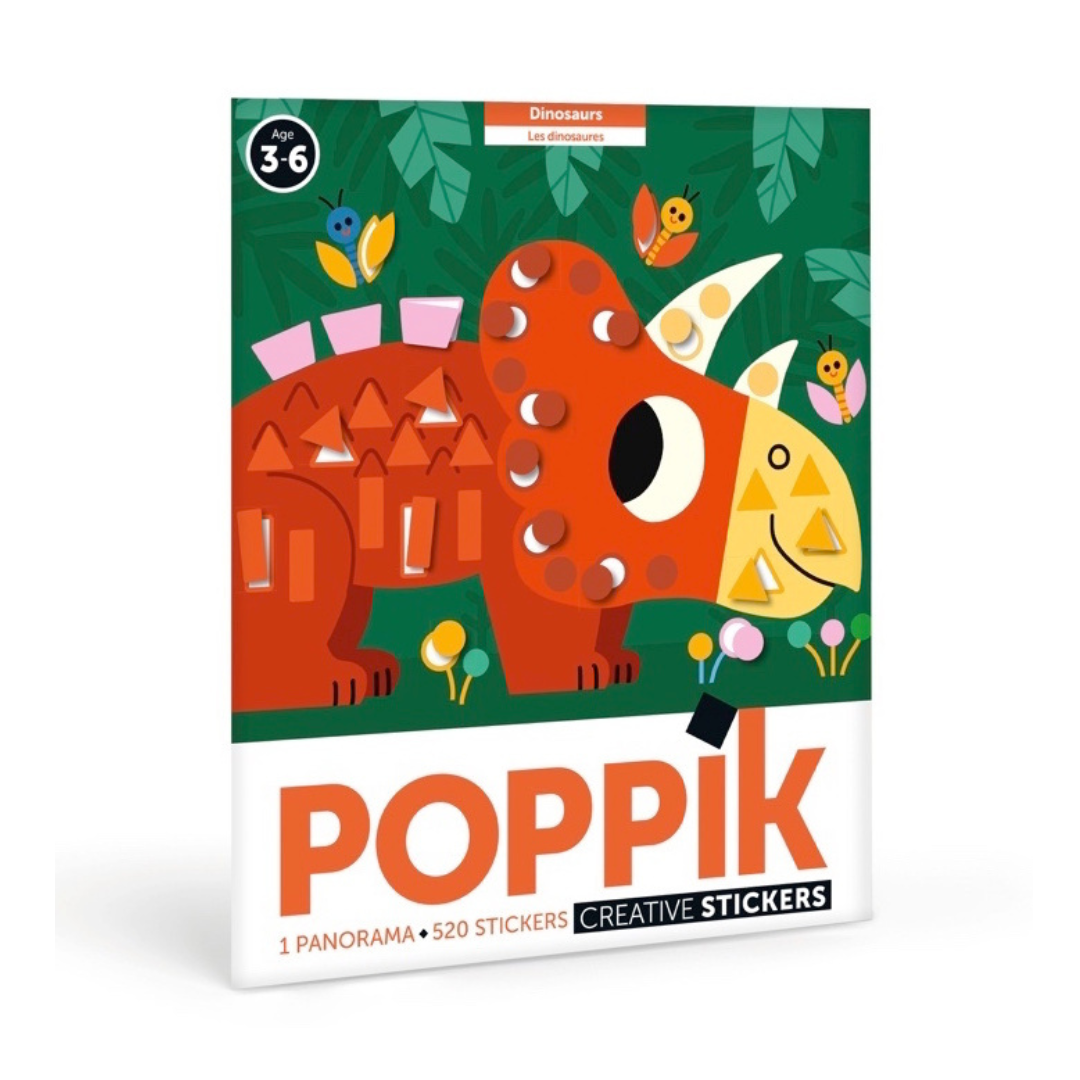 PANORAMA POSTER + 520 stickers Dinosaurs