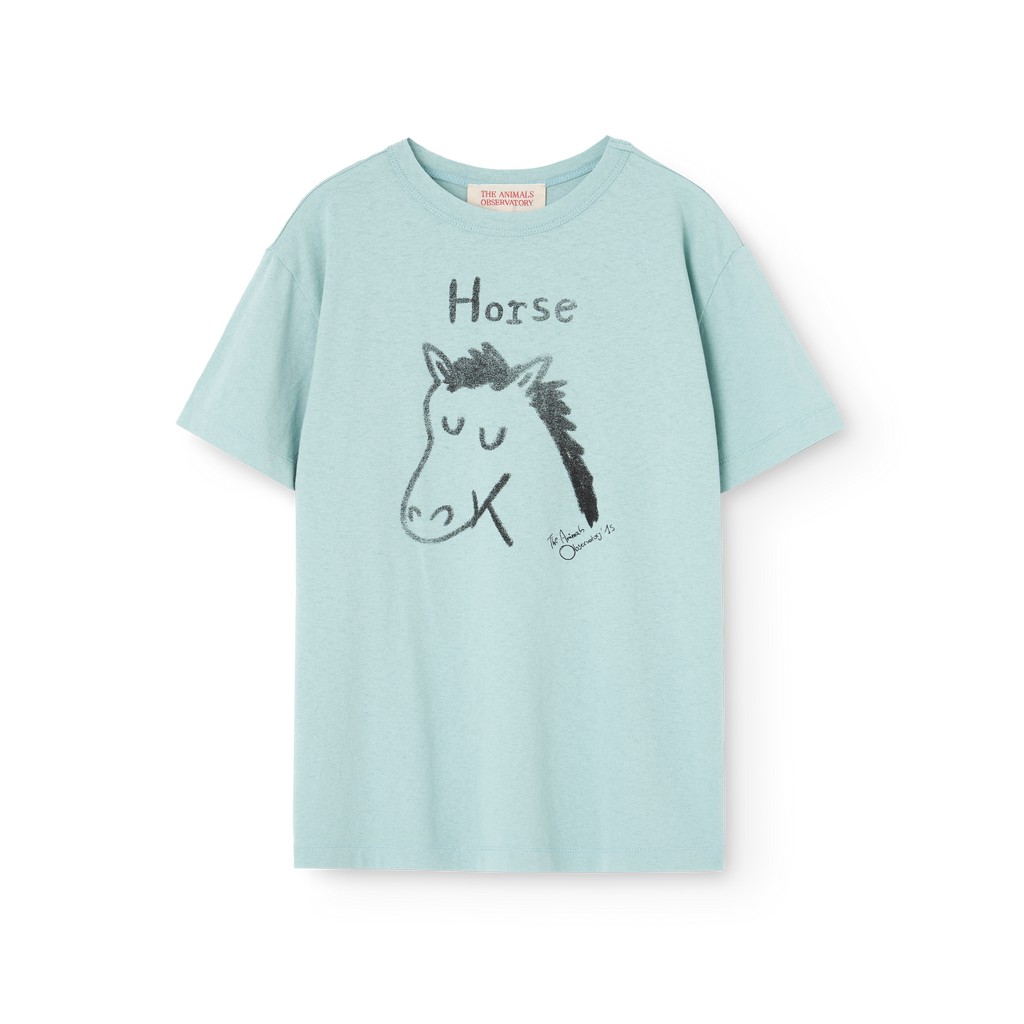 T-shirt Horse bleu clair