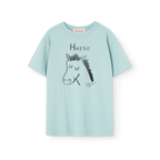 T-shirt Horse bleu clair