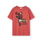 T-Shirt flowers rouge