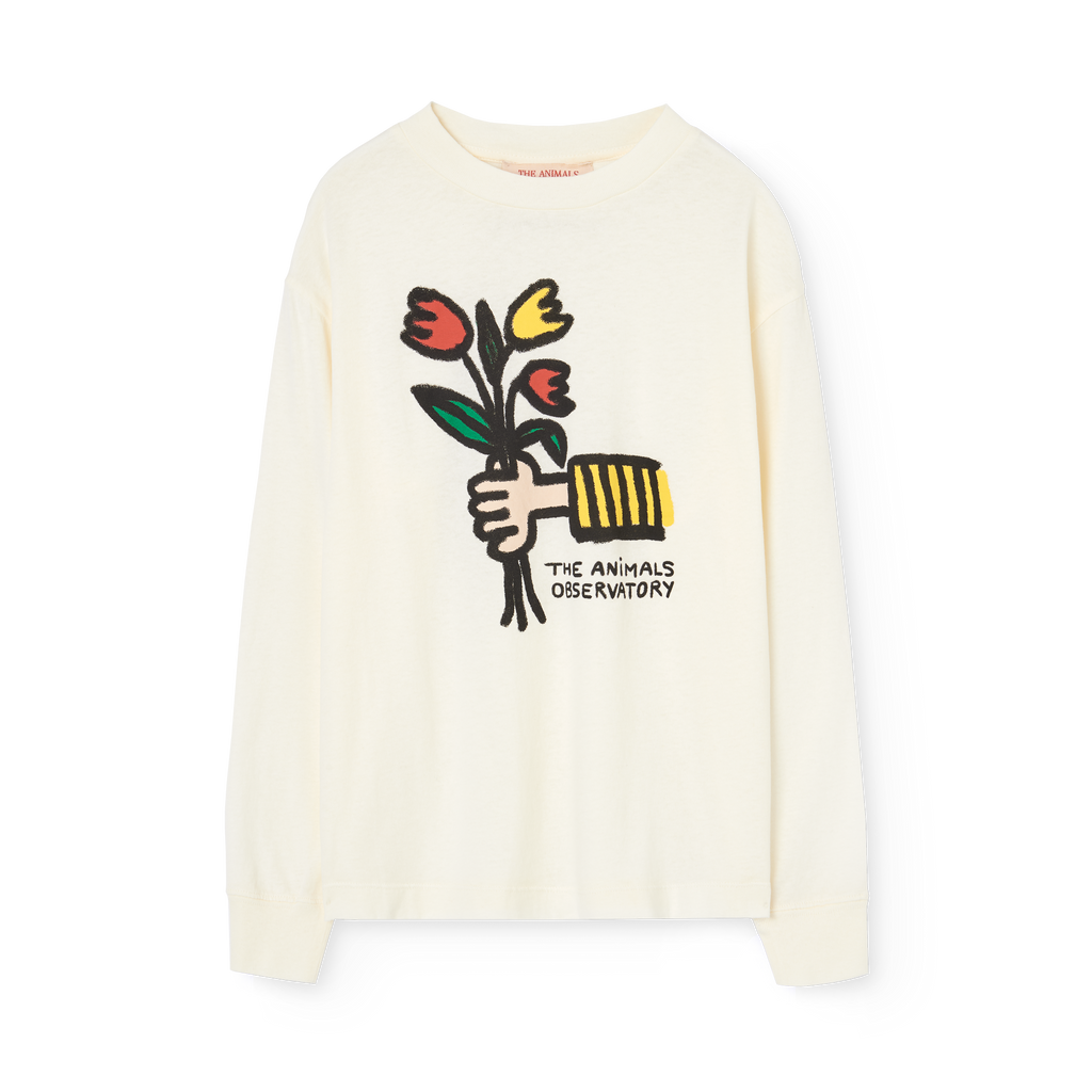 T-shirt à manches longues Flowers – Écru