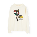 T-shirt à manches longues Flowers – Écru