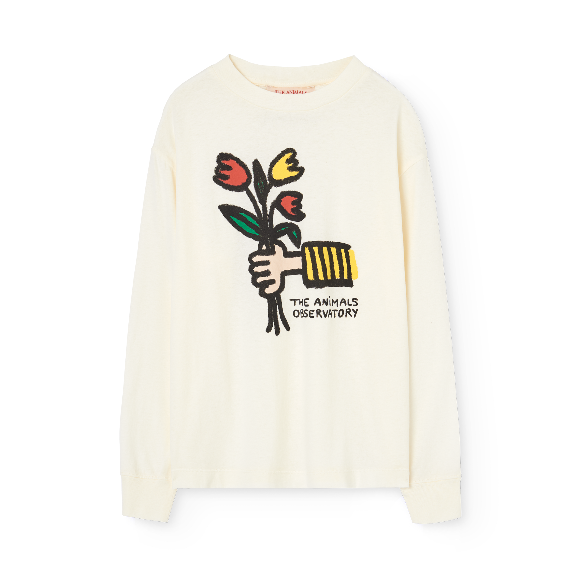 Flowers Long-Sleeve T-Shirt – Ecru