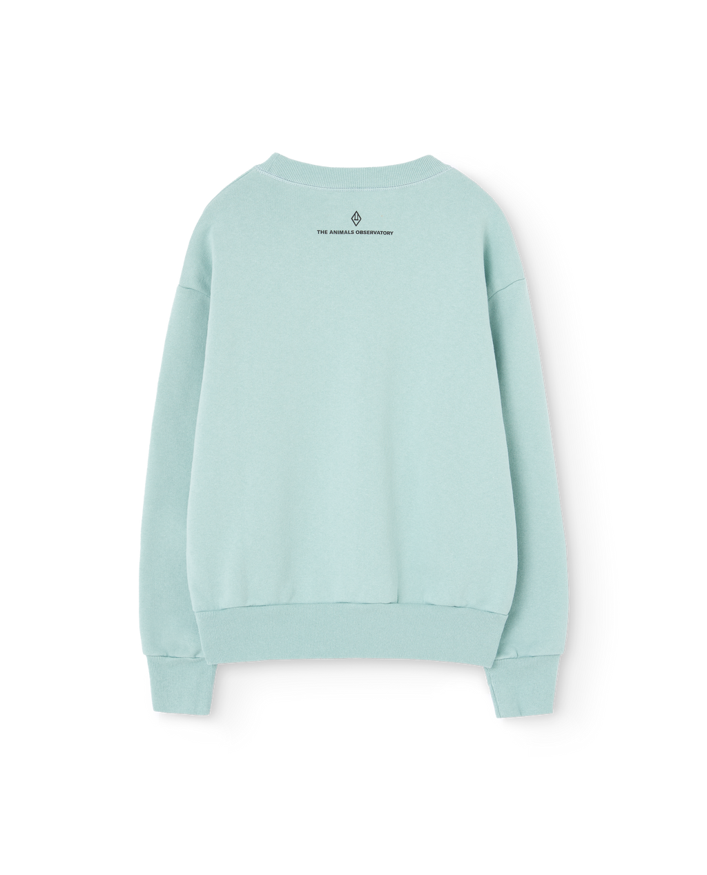 Sweatshirt with Flower Design – Light Blue-Grey