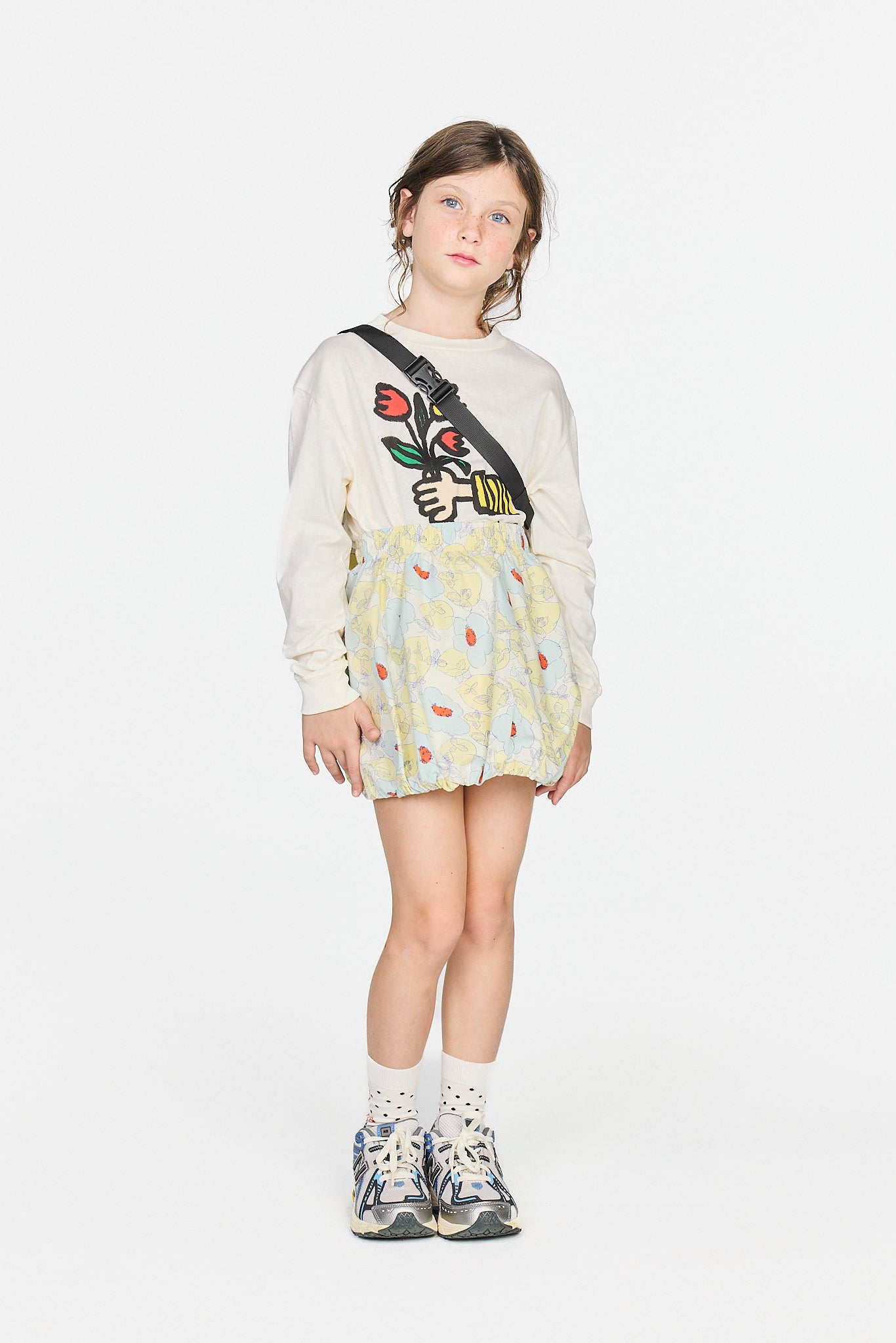 Flowers Long-Sleeve T-Shirt – Ecru