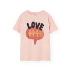 Pink rooster T-shirt with “LOVE” print