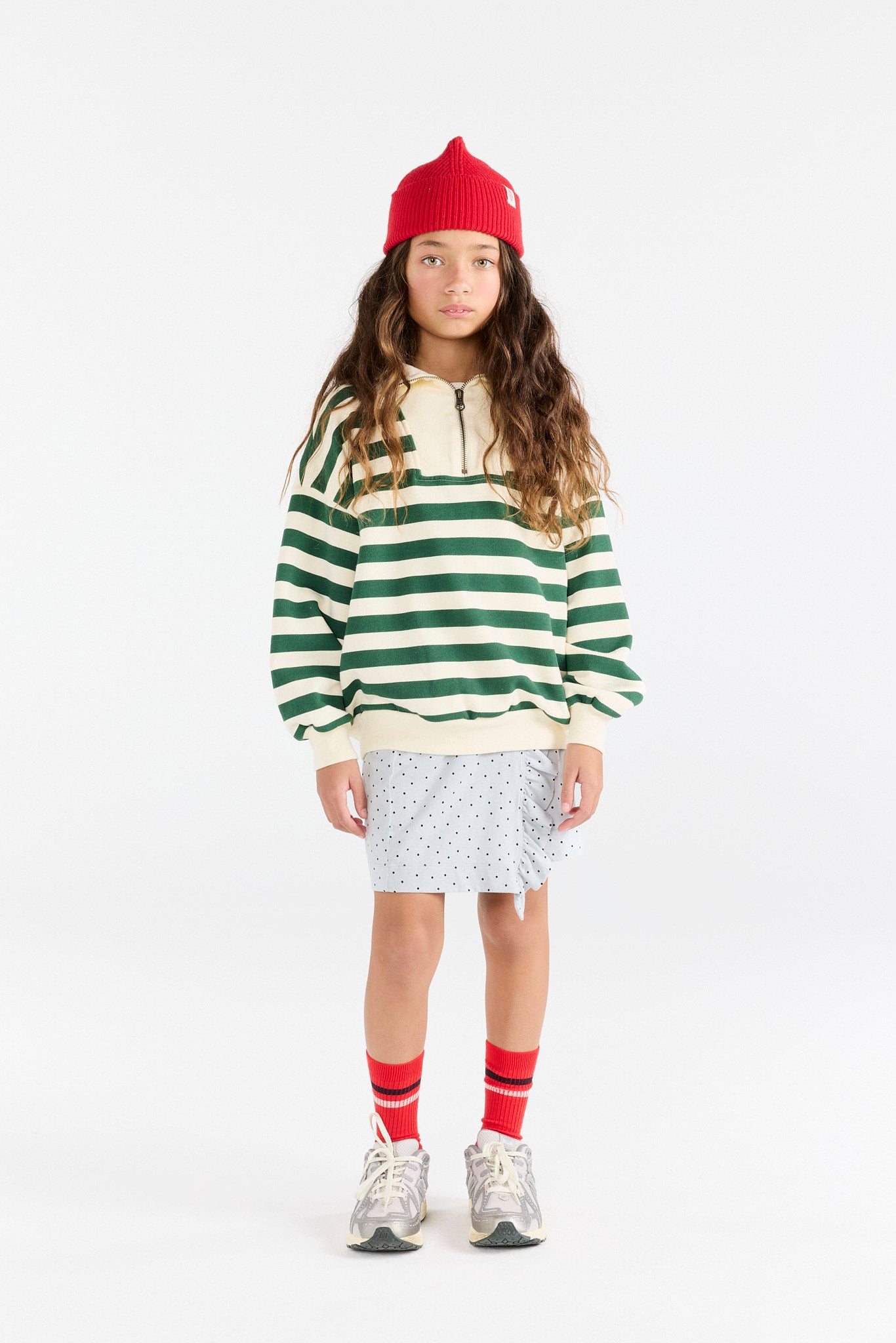 Green striped Blowfly sweatshirt