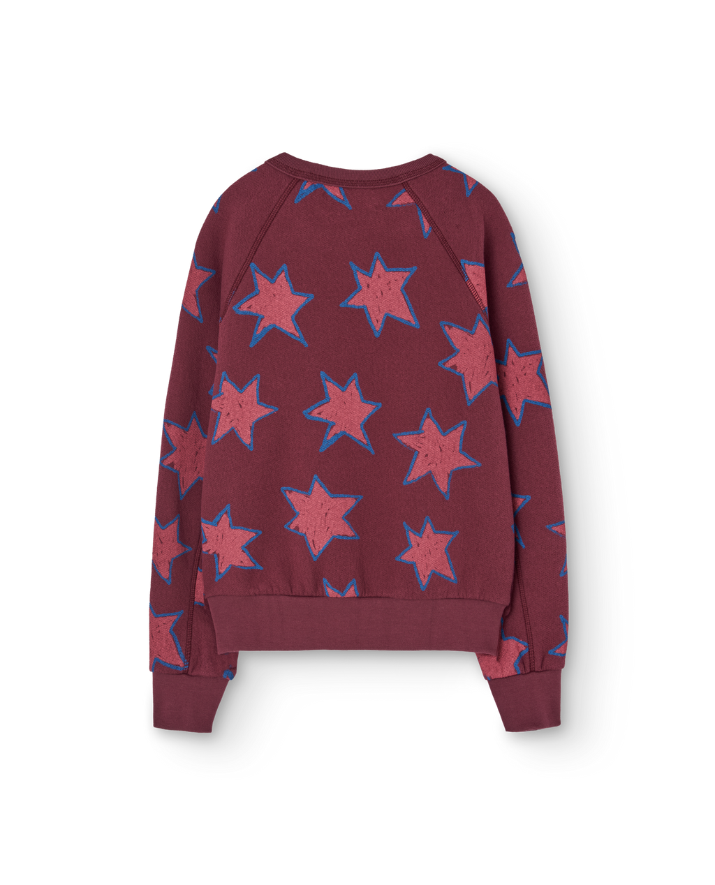Burgundy Shark sweatshirt with stars