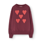 Burgundy Bear Hearts Sweatshirt