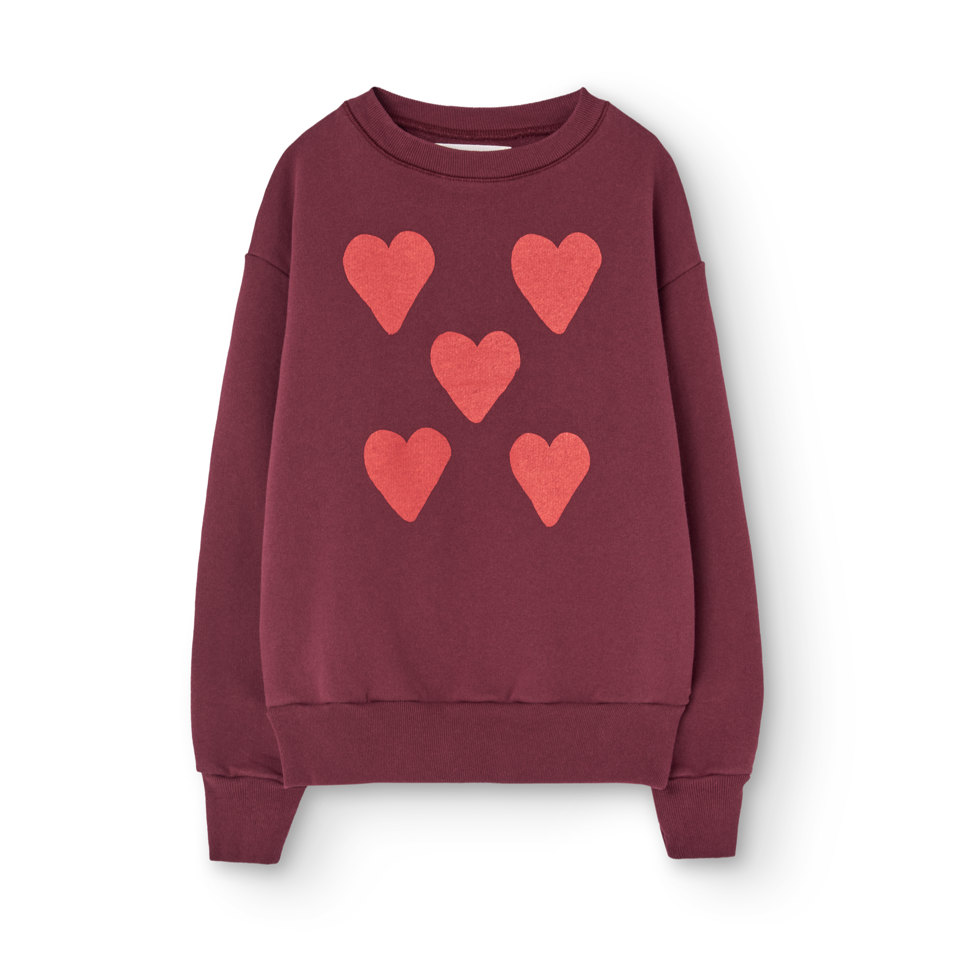 Burgundy Bear Hearts Sweatshirt