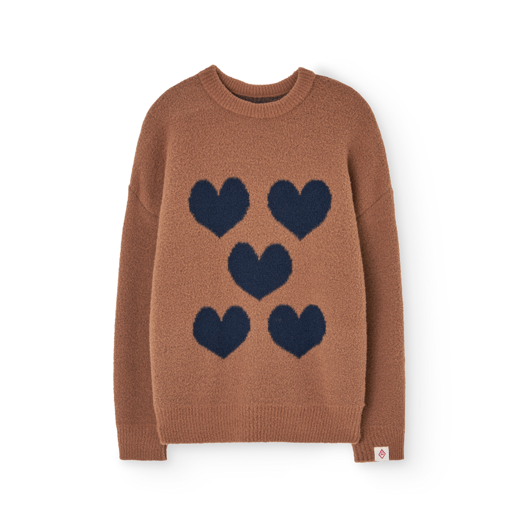 Brown Bull sweater with hearts