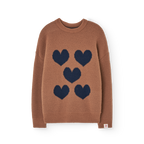 Brown Bull sweater with hearts