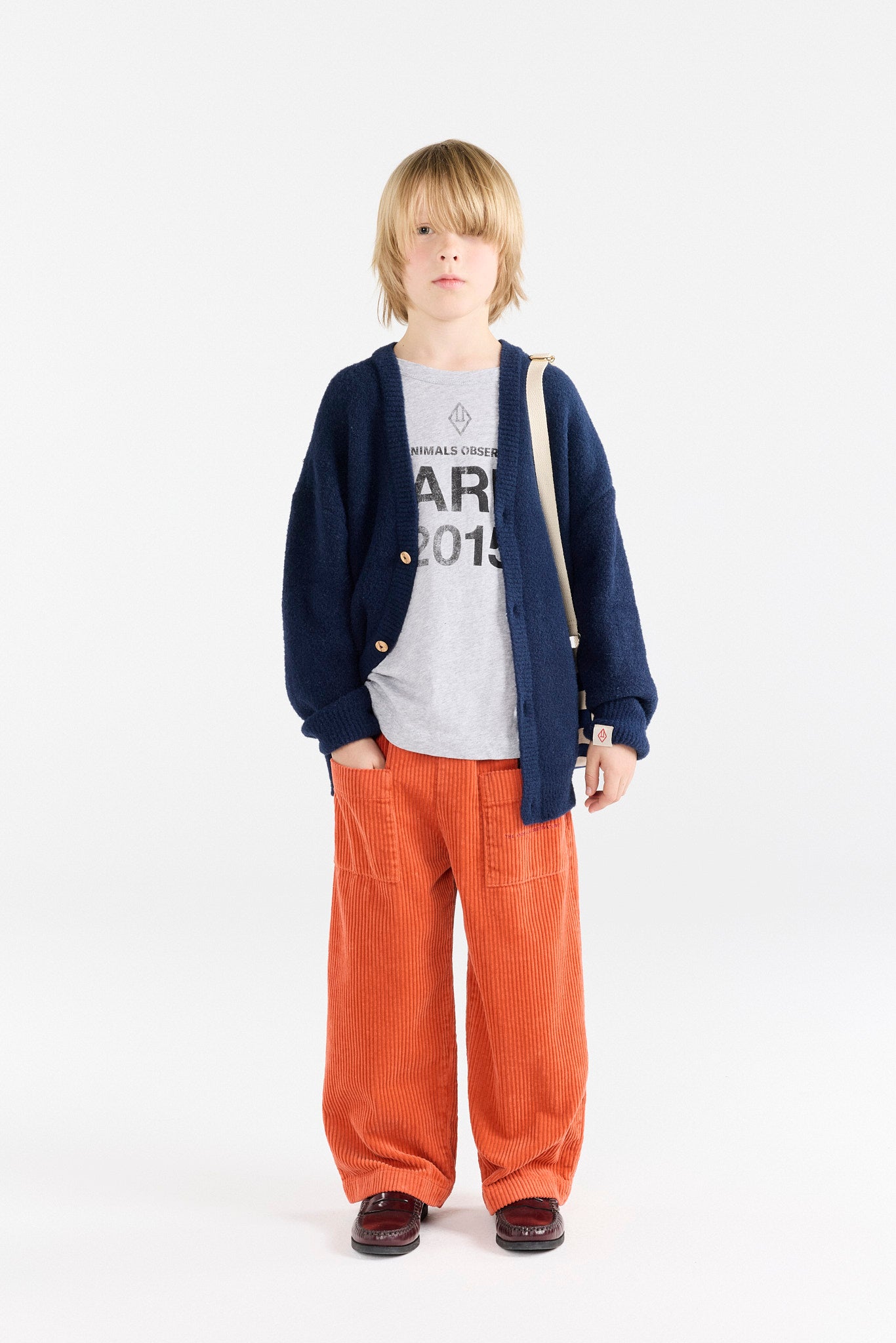 Plain navy blue Racoon cardigan