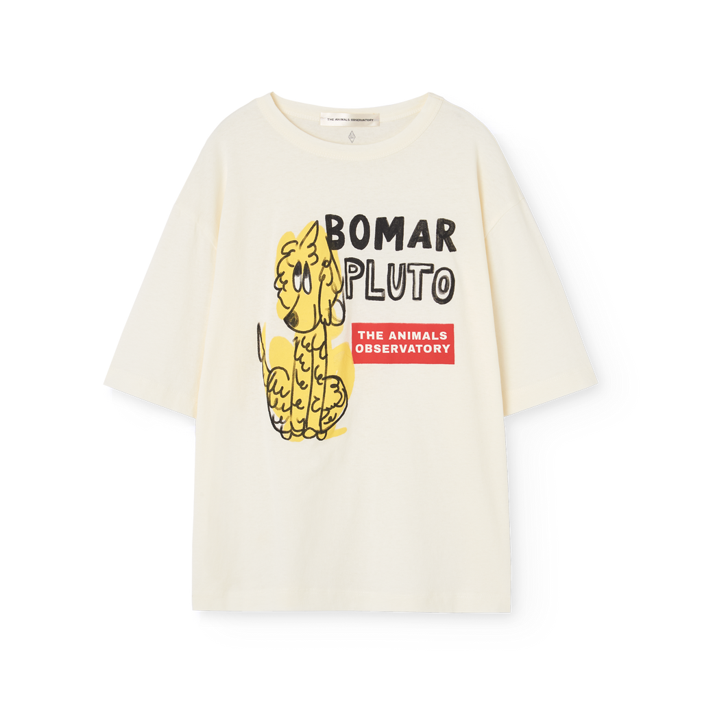 T-shirt collie Bomar Pluto écru